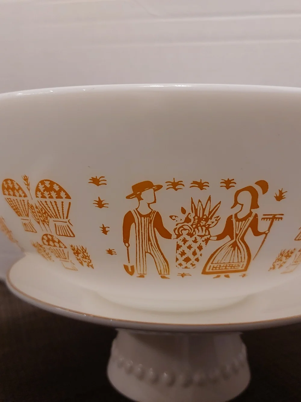 Vintage Pyrex Amish Pumpkin Orange Bowl #444